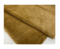 100% Polyester tricoté support doux artificiel fausse fourrure longue Pile matériel mélange couleur marron pour vêtements col sacs chaussures jouets