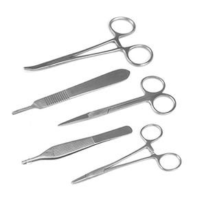Venta al por mayor Kits de piezas quirúrgicas Tijera de acero inoxidable Fórceps Adson Fórceps escalares y otras herramientas quirúrgicas Set - Product Image 5