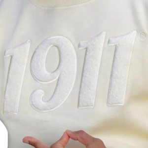 Sweat-shirt chenille solide neutre en coton épais pull à col rond KAP vêtements de fraternité grecque pour hommes décontracté - Product Image 5