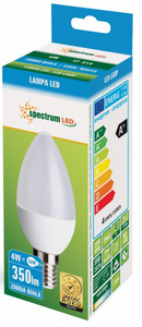 Lampada a LED E14 6W 6500K 500Lm 160° 37x103mm (Spectrum WOJ13027) - Product Image 1