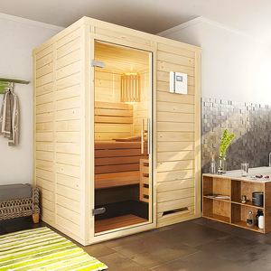 ห้องซาวน่าประตูกระจกสี่เหลี่ยมห้องอบไอน้ำ<span class=keywords><strong>2</strong></span>คนห้องซาวน่าพร้อมฝักบัวและอินฟราเรดไกล - Product Image 2
