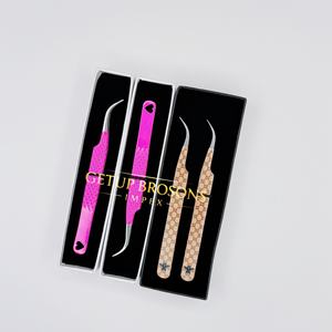 Meilleures pinces à cils antistatiques de précision GETUP BROSONS IMPEX, en acier inoxydable, à pointe lisse, avec revêtement en papier, design élégant - Product Image 5