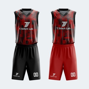 Fabricant de premier plan, uniformes de basket-ball réversibles pour hommes, imprimés sur mesure, 100% polyester, col en V, respirants, séchage rapide - Product Image 4