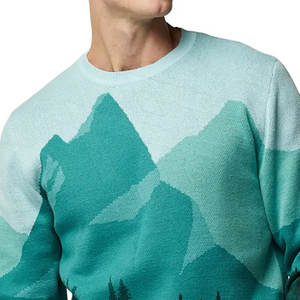 Jersey de cuello alto de punto de moda de invierno para hombre de diseñador, suéteres de cuello redondo transpirables personalizados, Material de lana transpirable - Product Image 6