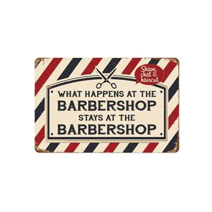 ร้านตัดผมย้อนยุคป้ายโลหะสำหรับร้านทำผมสไตล์ย้อนยุคแผ่นโลหะดีบุกตกแต่งผนังบ้านร้านเสริมสวยร้านทำผมโปสเตอร์โลหะสำหรับร้านตัดผม - Product Image 1