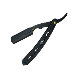 Maquinilla de afeitar recta de una sola hoja reutilizable hecha en fábrica al por mayor para barbería punta afilada para corte de pelo - Product Image 4