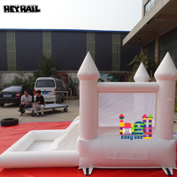 Château gonflable blanc excitant et facile à installer pour les centres de jeux en plein air