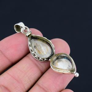 Spinner Labradorite Gemstone Pendentif En Argent Sterling 925 Conception Simple Cadeau De Mariage Parfait pour l'amour Avec 925 Timbre Bijoux - Product Image 3