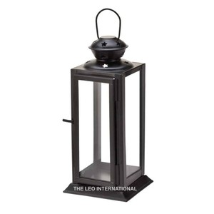 Farol de Pared de Acero Inoxidable, Color Negro Brillante, Estilo Antiguo, Decoración de Iluminación para el Hogar de Lujo - Product Image 1