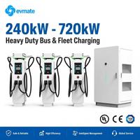 Borne de recharge DC divisée 480kW 640kW pour véhicules électriques, chargeur ultra-rapide avec prise en charge OCPP, station de recharge extérieure pour stations-service