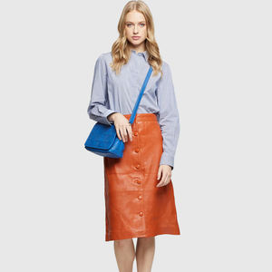 Winter New Natural Waist <b>Mini</b> Breathable <b>Leather</b> Zipper Casual <b>Skirt</b> <b>Leather</b> Plus Size Womens <b>Skirts</b> - Product Image 5