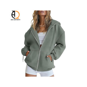 Sweat à capuche oversize pour femme 100% coton en peluche imprimé en relief Automne Épaissi Tricoté Respirant Style décontracté - Product Image 1