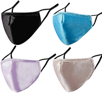 Masques faciaux confortables couleur unie personnalisé nouvelle mode imprimé doux 100% Satin soie unisexe respirant visage bouche masquage