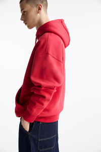 <b>Men's</b> Casual <b>Red</b> <b>Hoodie</b> with Comfortable Fit Adjustable Drawstring and Front Pocket Trendy Streetwear Sweatshirt - Product Image 4