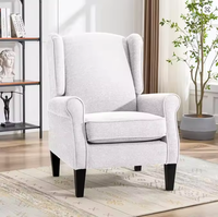 Chaise d'Appoint Moderne en Tissu Chenille pour Salon Éponge Haute Résilience Jambes Robustes Canapé Simple Confortable pour Chambre à Coucher