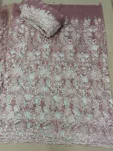 ผ้าตาข่ายปักคอลเลกชั่นใหม่วัสดุชุดเดรสจากผู้ผลิตอินเดีย - Product Image 4