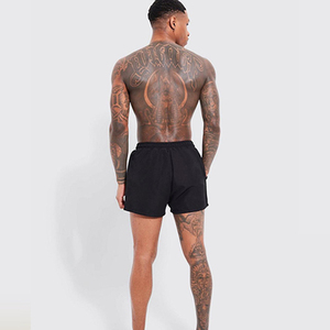 Pantalones cortos de baño para hombre con cintura elástica de nailon transpirable de alta calidad con logotipo personalizado liso, ligero, superventas - Product Image 3