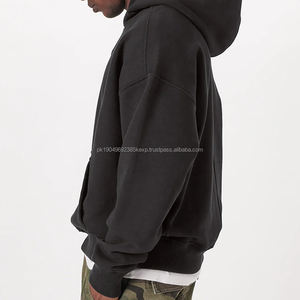 Fabricants de sweats à capuche à épaules tombantes personnalisés, sweats à capuche épais et amples 100% coton, streetwear surdimensionné, sweat à capuche de 500 g/m² - Product Image 6