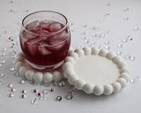 Ensemble de sous-verres en marbre Crafted Treasures, 4 pièces, bord en laiton épais, écologique, fait main, emballage personnalisé, aspect luxueux