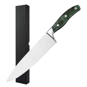 Cuchillo de cocina de acero damasco para chef profesional al por mayor con mango de madera de olivo personalizado OEM ODM cubertería de fábrica - Product Image 1