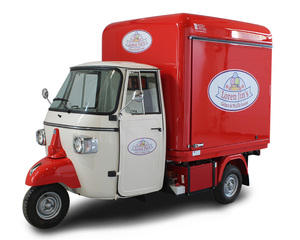 Camion de restauration électrique mobile à trois roues en acier inoxydable résistant à la rouille, remorque de cuisine de rue avec garantie de 3 ans - Product Image 1