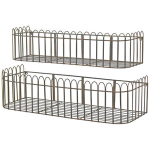 Jardinière murale vintage en fer forgé, pot à fleurs suspendu en métal pour balcon, décoration de jardin, style ferme, bac à fenêtre - Product Image 1