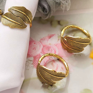 Anneau de serviette en métal contemporain Décoration de table à manger linéaire Porte-serviettes moderne élégant Minimaliste élégant Durable - Product Image 1