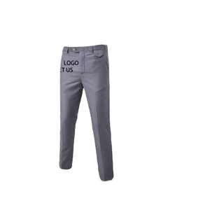 Pantalons habillés décontractés pour hommes de qualité tendance, vente en gros, coupe droite, mi-léger, fermeture éclair, pantalon de costume en laine peignée, pantalon de costume ajusté - Product Image 3