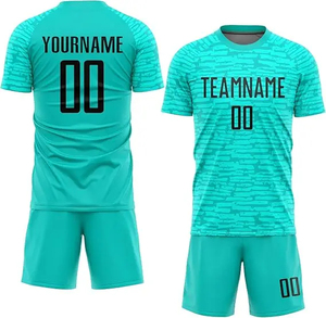 Custom Men's Adult Soccer Jersey Kit 100% Polyester Quick Dry Breathable <b>Football</b> <b>Shirt</b> Short Sleeve Team Name Print Set - Product Image 4