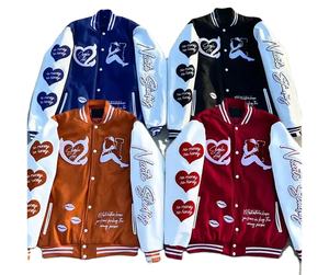 Patchs en chenille broderie Streetwear collège Baseball veste universitaire Logos en chenille personnalisés vestes universitaires - Product Image 2