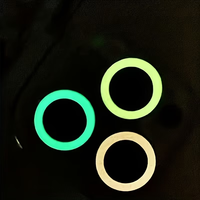 Couverture d'objectif d'appareil photo phosphorescente en verre trempé à effet lumineux automatique pour la nuit, prend en charge la personnalisation du logo OEM