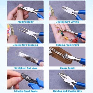 8 pièces bien emballées, toutes les fonctions de base pour la fabrication de bijoux huile sur la tête aident les pinces à garder antirouille bonne qualité - Product Image 2