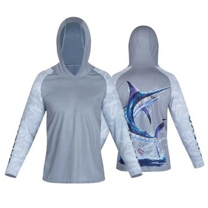 Sudadera con capucha de camuflaje de pesca UPF 50 + para hombre, camisa de manga larga de protección solar transpirable de verano, tallas 4XL - Product Image 3