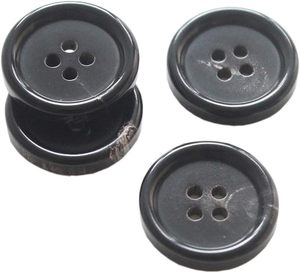 กระดุมเขาควายคุณภาพสูงกระดุม4รูทรงทรงสีดำปรับแต่งได้ตามต้องการแฟชั่นคุณภาพสูงเขาควายสีดำ - Product Image 1