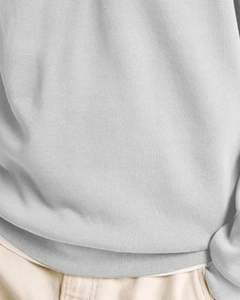 Light <b>Grey</b> Half <b>Zip</b> Fleece Sweatshirt <b>Men</b> Winter Warm Soft High Neck Comfortable Casual Loose Fit Long Sleeve Fashion Pullover - Product Image 5