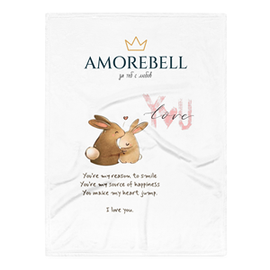 Coperta Avvolgente per Neonati AmoreBell in Peluche Organico con Motivi Cartoon - 100% Cotone - Product Image 1