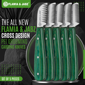 Cuchillos Pelacables de acero inoxidable y madera ecológicos para peines de Terriers para el cuidado de mascotas - Product Image 2