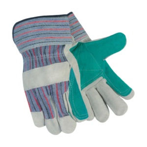 Gants industriels de travail à double paume en cuir de vache fendu bon marché gants de sécurité pour les mains robustes - Product Image 4