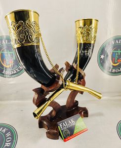 Corne à boire en agate faite à la main authentique Style d'amour de Noël nautique sculpté artisanat naturel pour les décorations du monde Falak - Product Image 6