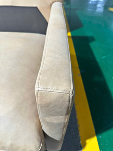 <b>Mid</b> <b>Century</b> Style Genuine Leather <b>Accent</b> <b>Chair</b> Comfortable Upholstered <b>Chair</b> for Living Room Apartment, Waiting Room - Product Image 3