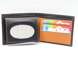 GENTS GARB Cartera de cuero de vaca genuino para hombre Durable Cierre personalizado de alta calidad Forro de cuero genuino de gran capacidad - Product Image 2