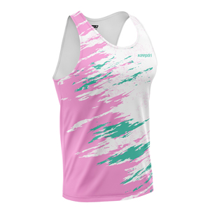 Tùy chỉnh OEM ODM trừu tượng bàn chải đột quỵ Tank Top SINGLET chạy Áo sơ mi Trọng lượng nhẹ nhanh khô thoáng khí thể thao Marathon trang phục - Product Image 3