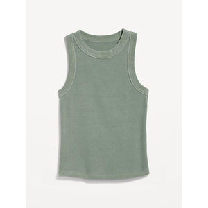 Proveedor de camisetas sin mangas para mujer con sede en Pakistán que proporciona personalización OEM y MOQ para tops atléticos y Racerback acanalados de moda - Product Image 3