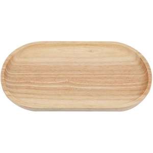 Bandeja de madera Ovalada para decoración del hogar japonesa sencilla y personalizada de alta calidad al por mayor, bandeja de madera para servir desde la India - Product Image 1