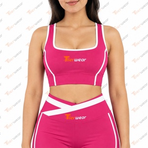 Yoga Activewear Set High Waist <b>Leggings</b> <b>Crop</b> Sports Bra Fitness Workout Clothing Gym Training Outfit Custom Private Label OEM - Product Image 6