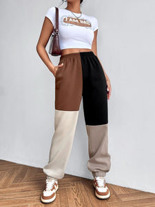 OEM femmes Slim Fit Denim Joggers respirant coton pantalons de survêtement taille élastique respirant vêtements d'extérieur Streetwear pantalons taille XL - Product Image 2