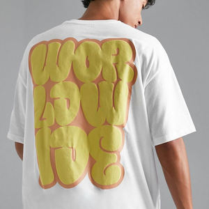 Venta al por mayor a granel 220gsm Oversize calidad personalizada camiseta 3D para bordado pesado camiseta Regular Fit 100% algodón - Product Image 3