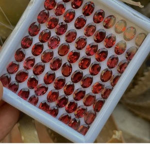 Pierre taillée en grenat unique fabrication de pierres précieuses en vrac pour bijoux lot de gros bijoux faits à la main 9x11mm ovale - Product Image 3