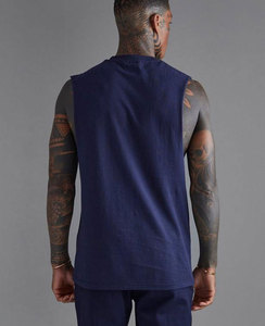 Venta al por mayor de ropa deportiva para hombre sin mangas Fitness Tank Top hombres STREET OEM personalizado uniforme de algodón transpirable camisetas sin mangas - Product Image 4