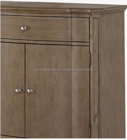 Le plus récent buffet de luxe minimaliste en bois Table Console en bois personnalisable pour le stockage de vin de thé pour les meubles de salon ou de porche